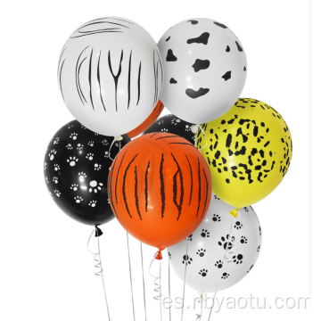 Venta caliente Decoración de fiestas para niños Zebra impresa Helium Jungle Látea de látex